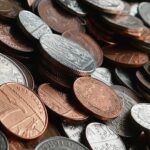 silver and brown round coins